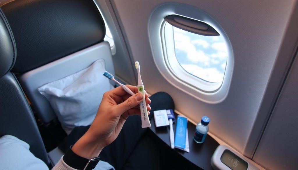 Maintaining oral hygiene on flights Maintaining oral hygiene on flights
