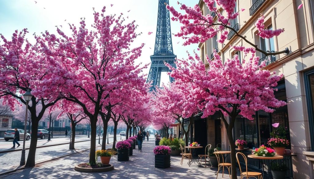 Paris cherry blossoms during spring break urban holidays Paris cherry blossoms during spring break urban holidays