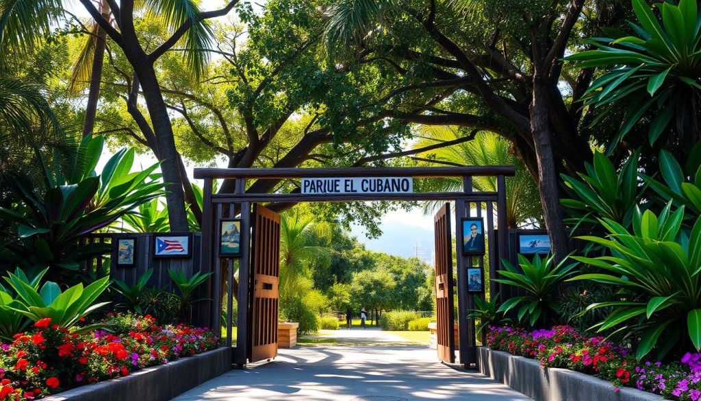 Parque El Cubano entrance Parque El Cubano entrance