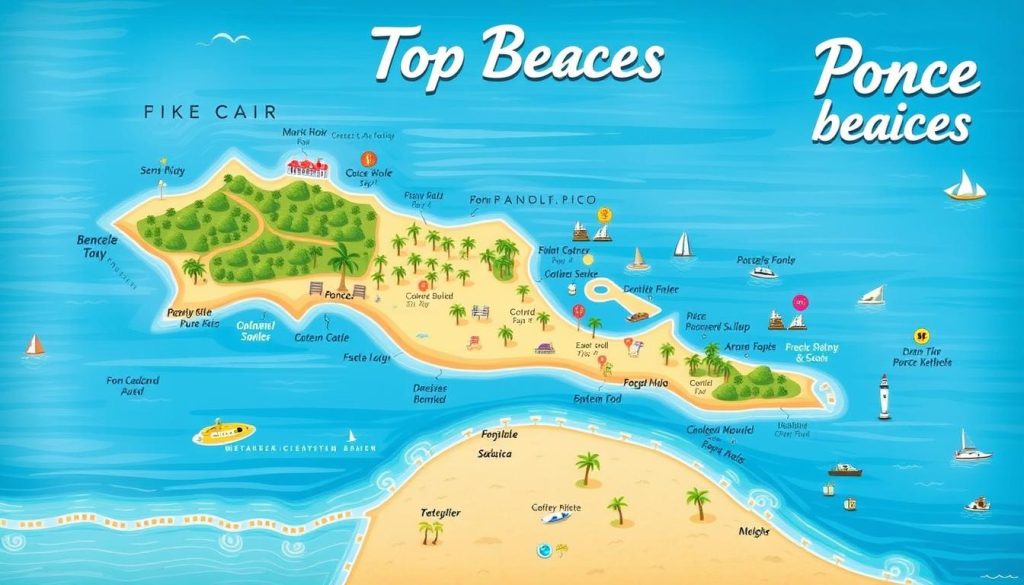 Ponce beach map Ponce beach map