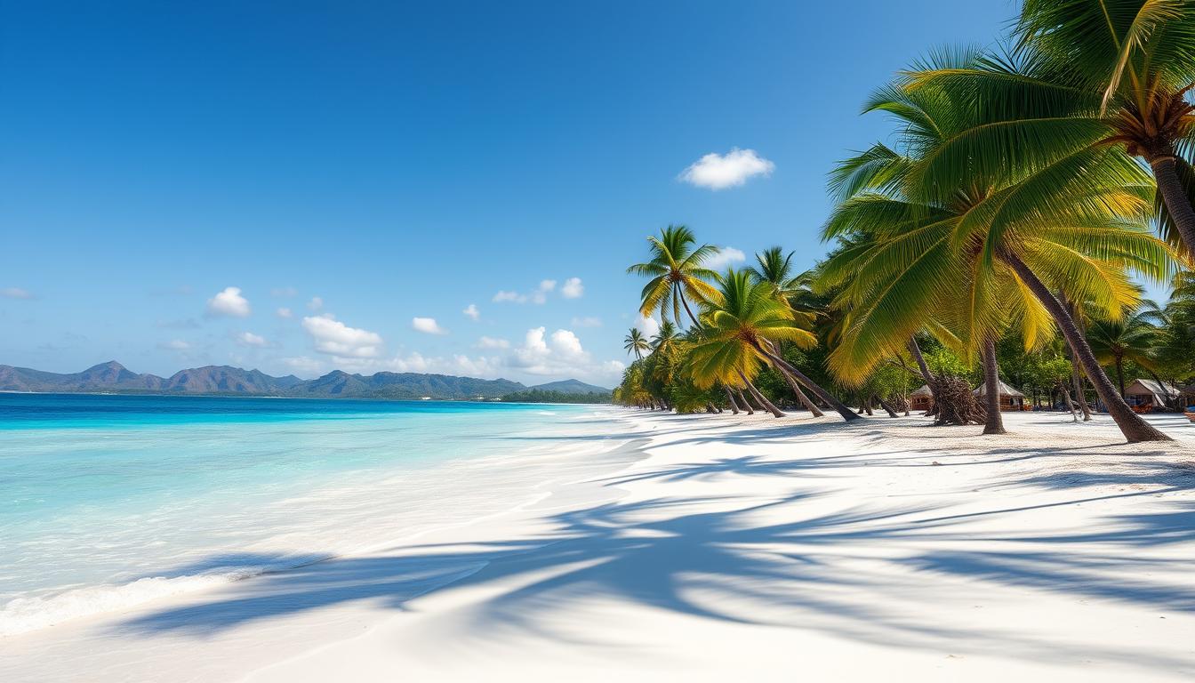 Quiet beaches on Paradise Island