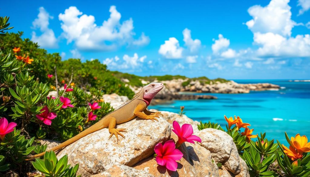 Rock Iguana watching North Caicos Rock Iguana watching North Caicos