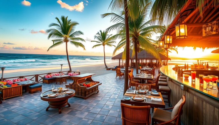What dining options are available at Paradise Island?
