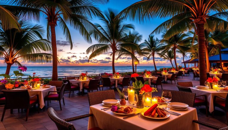 What dining options are available on Paradise Island?