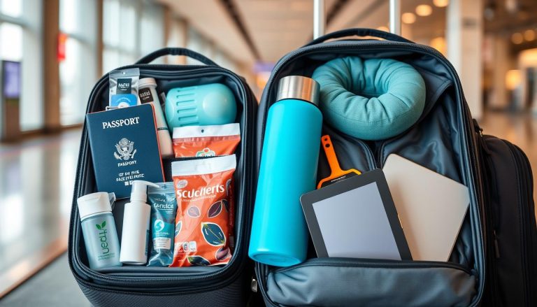 What essentials should be kept in a personal item vs. carry-on?