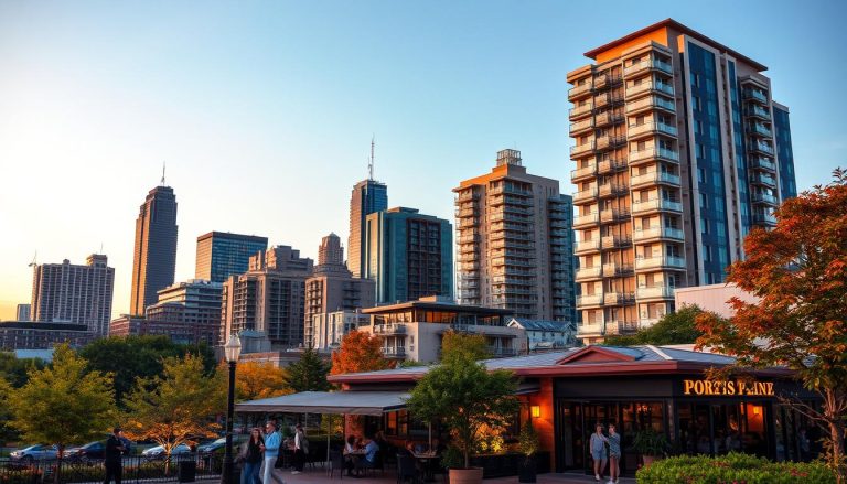 What should I consider when booking accommodations in a busy city?
