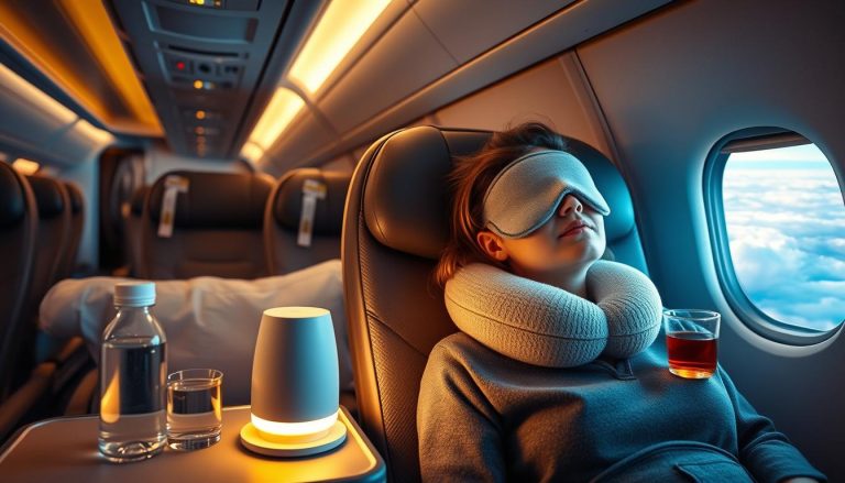 What tricks help me feel more rested after long flights?