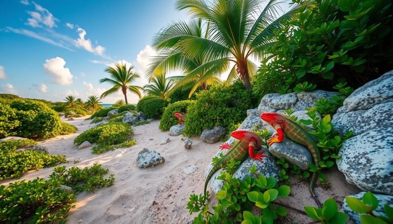Where can I see Rock Iguanas in North Caicos?