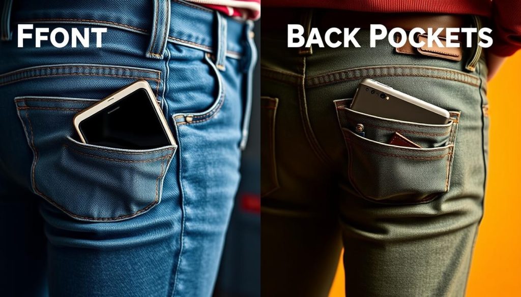 front pockets vs. back pockets front pockets vs. back pockets
