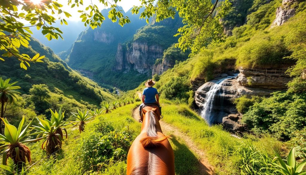 horseback riding to hidden waterfalls ViƱales horseback riding to hidden waterfalls ViƱales