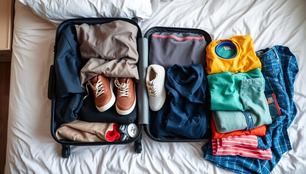 pack bulky items, saving space with shoes, practical travel outfit tips pack bulky items, saving space with shoes, practical travel outfit tips