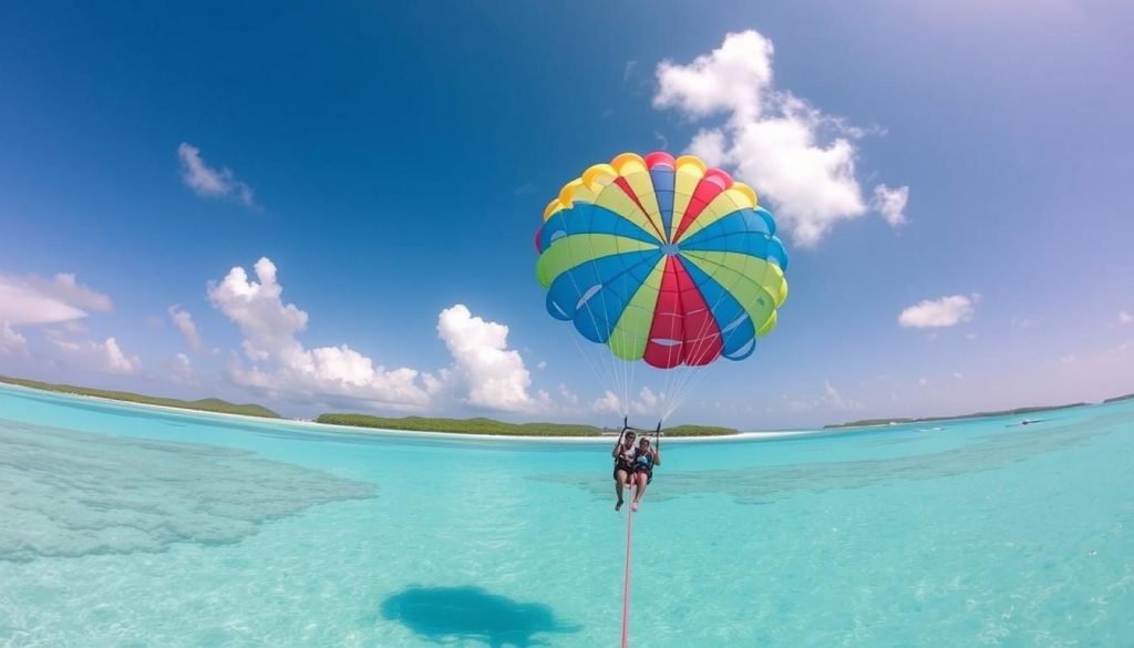 parasailing in North Caicos parasailing in North Caicos