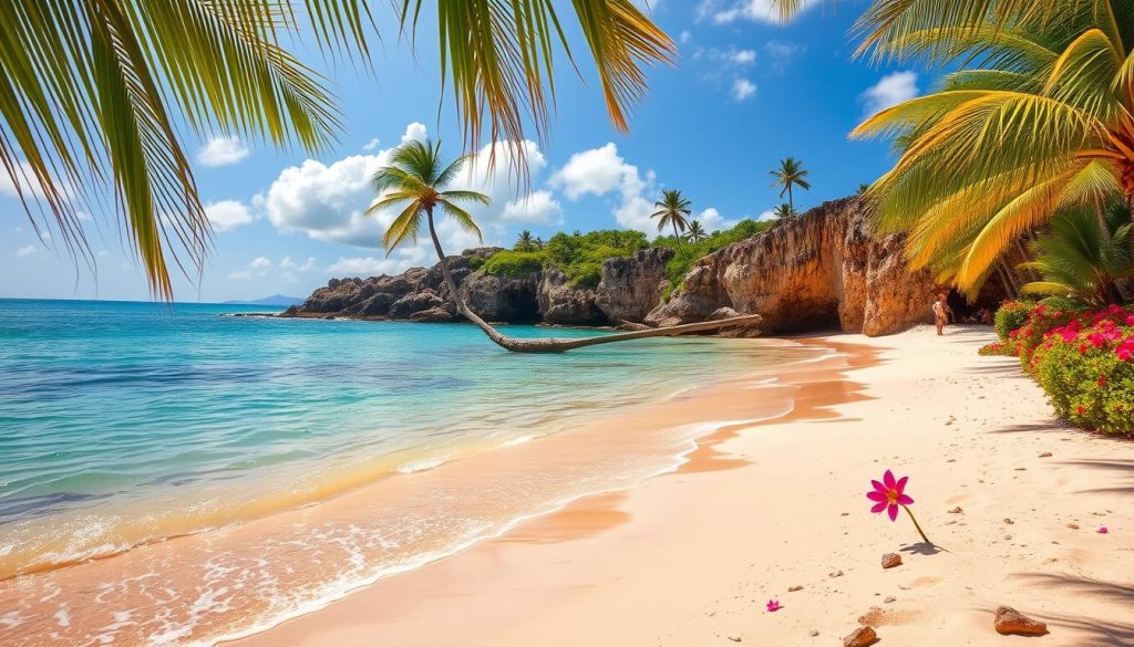 secluded beach on Paradise Island secluded beach on Paradise Island
