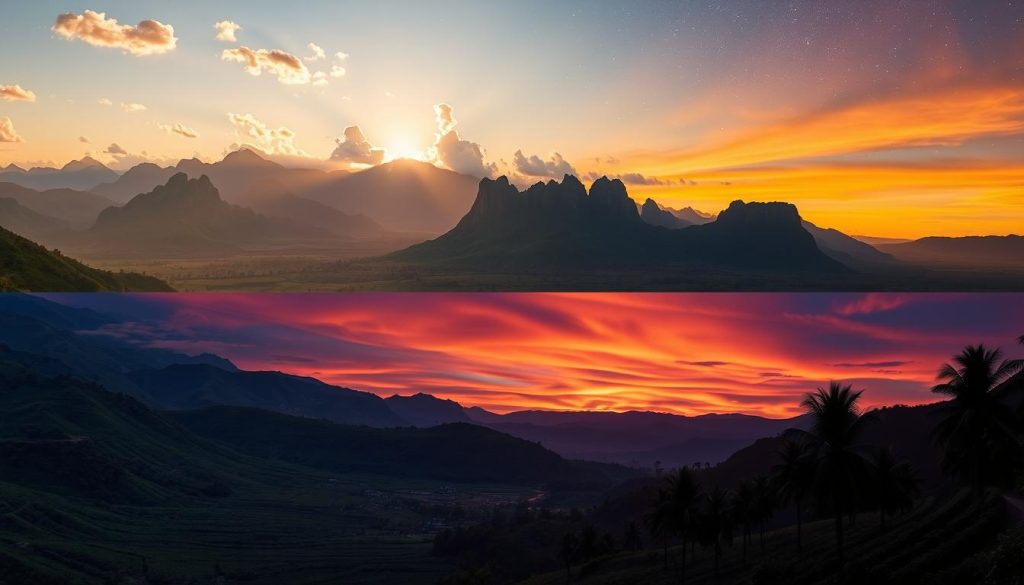 sunrise and sunset in ViƱales sunrise and sunset in ViƱales