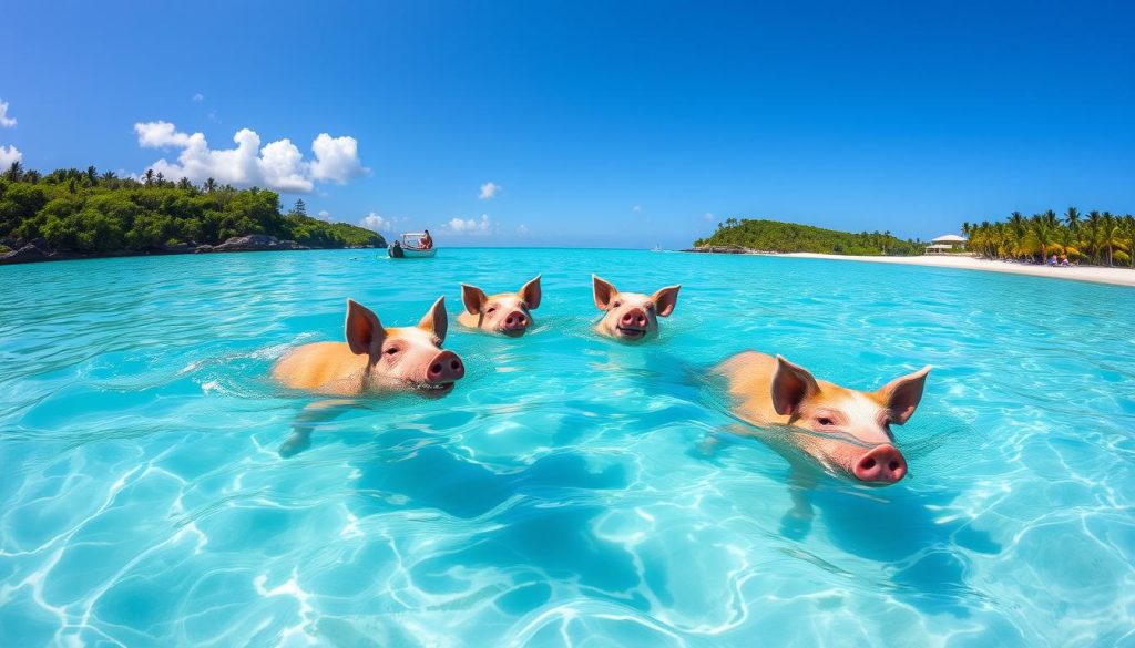 swimming pigs tour swimming pigs tour