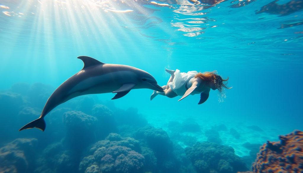 swimming with dolphins swimming with dolphins