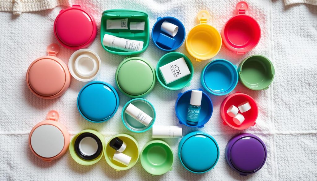 using contact cases for compact toiletry storage using contact cases for compact toiletry storage