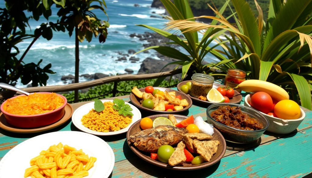 Bajan food in Bathsheba Bajan food in Bathsheba