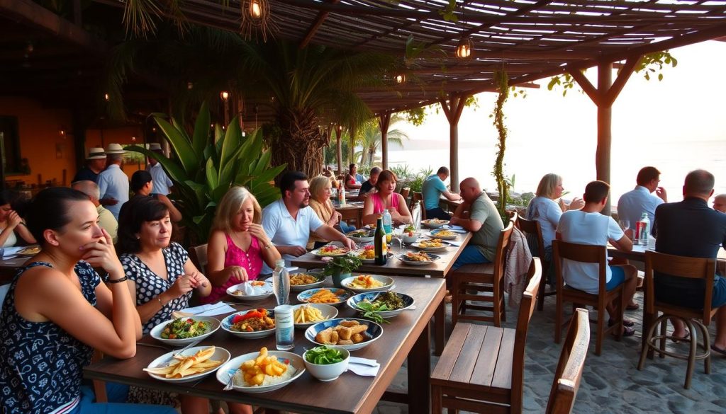 Bathsheba restaurant scene Bathsheba restaurant scene
