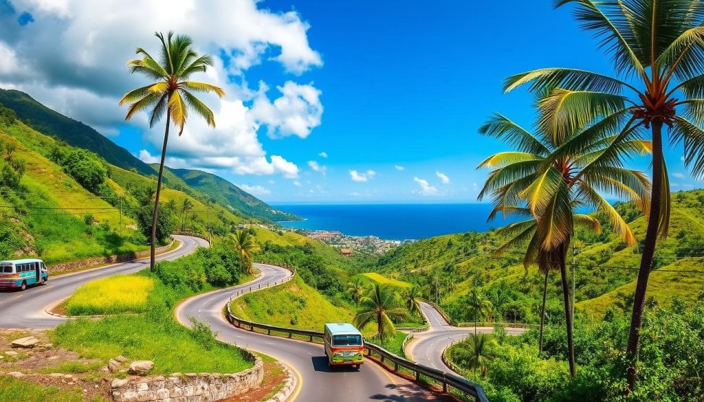 Bridgetown to Bathsheba route Bridgetown to Bathsheba route