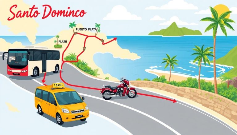 How can I get from Santo Domingo to Puerto Plata?