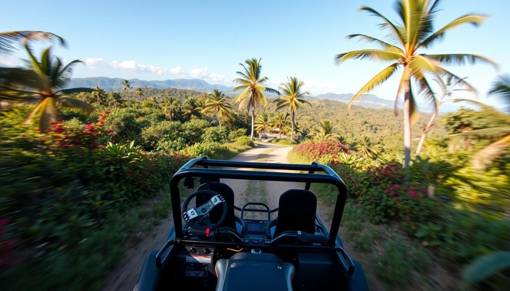 La Romana four-wheel buggy driving La Romana four-wheel buggy driving