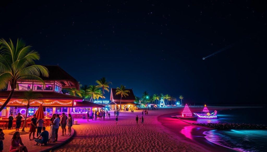 Mambo Beach at night Mambo Beach at night