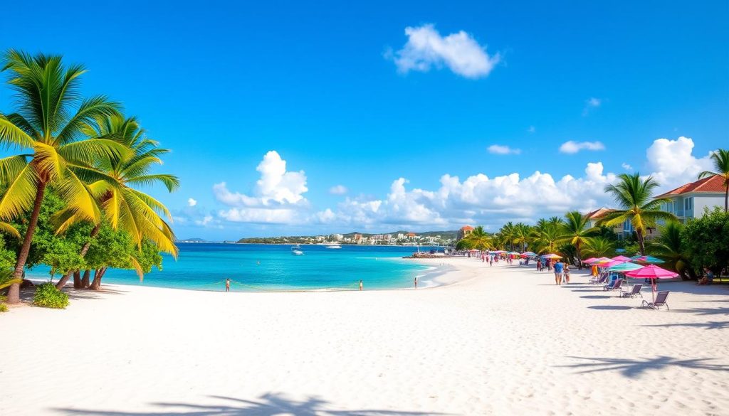 Mambo Beach location from Willemstad Mambo Beach location from Willemstad
