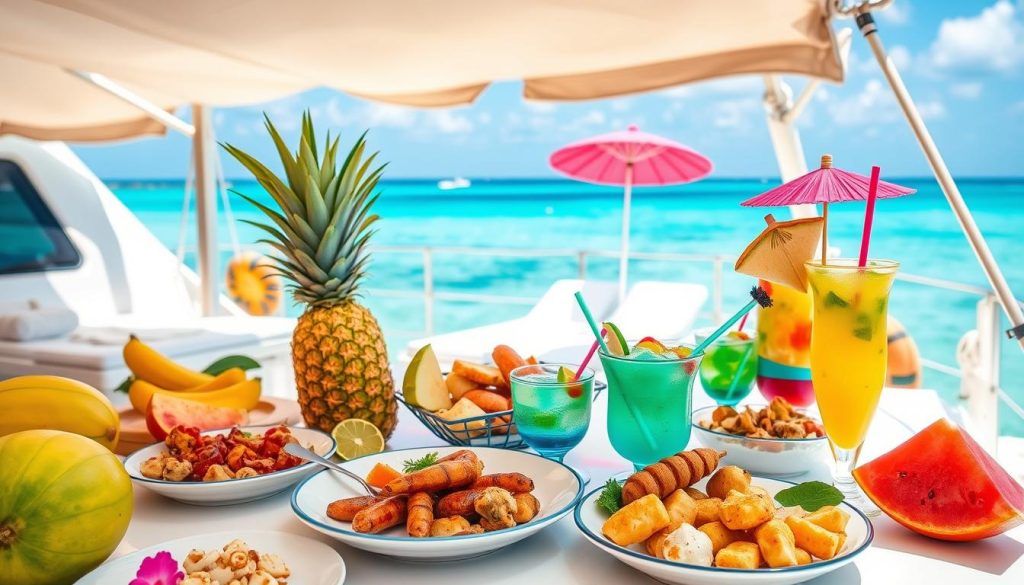Punta Cana catamaran excursions food and beverage options Punta Cana catamaran excursions food and beverage options