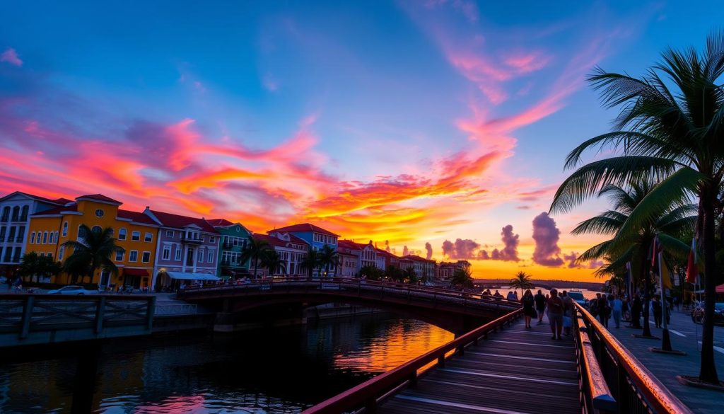 Queen Emma Bridge in Willemstad Queen Emma Bridge in Willemstad