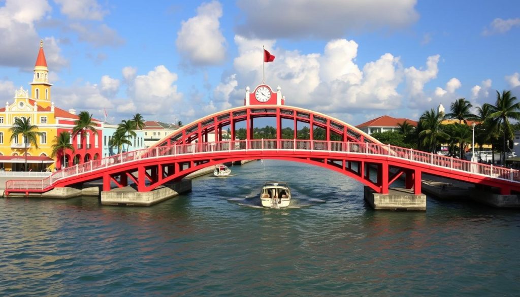 Queen Emma Bridge in Willemstad Queen Emma Bridge in Willemstad