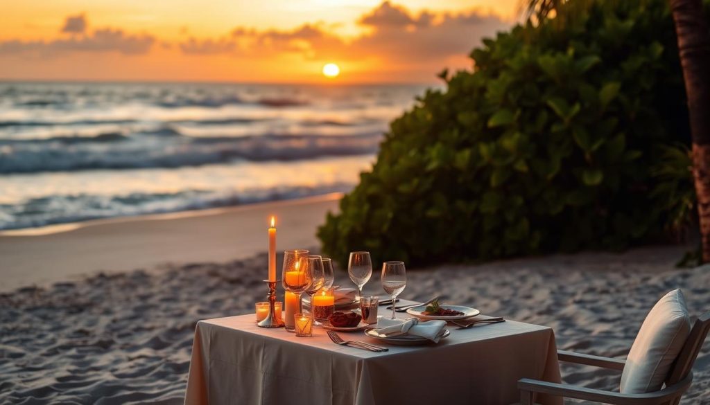 Romantic dinner at Mambo Beach Romantic dinner at Mambo Beach