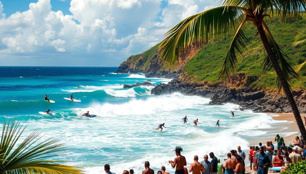 Surfing in Barbados Surfing in Barbados