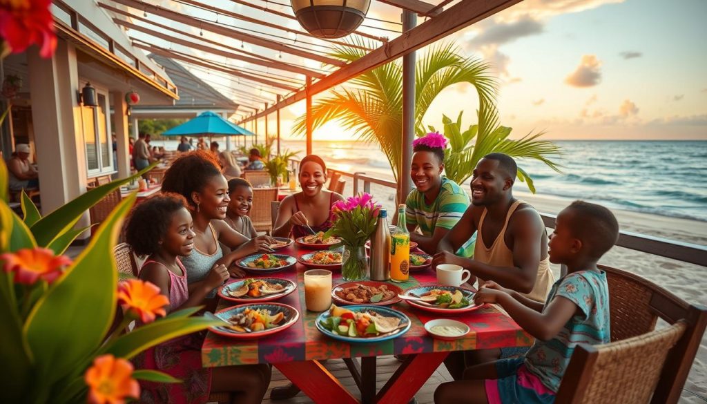 family dining in Holetown family dining in Holetown