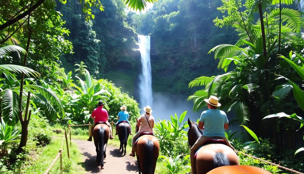 guided horseback riding to El Limon Waterfall guided horseback riding to El Limon Waterfall