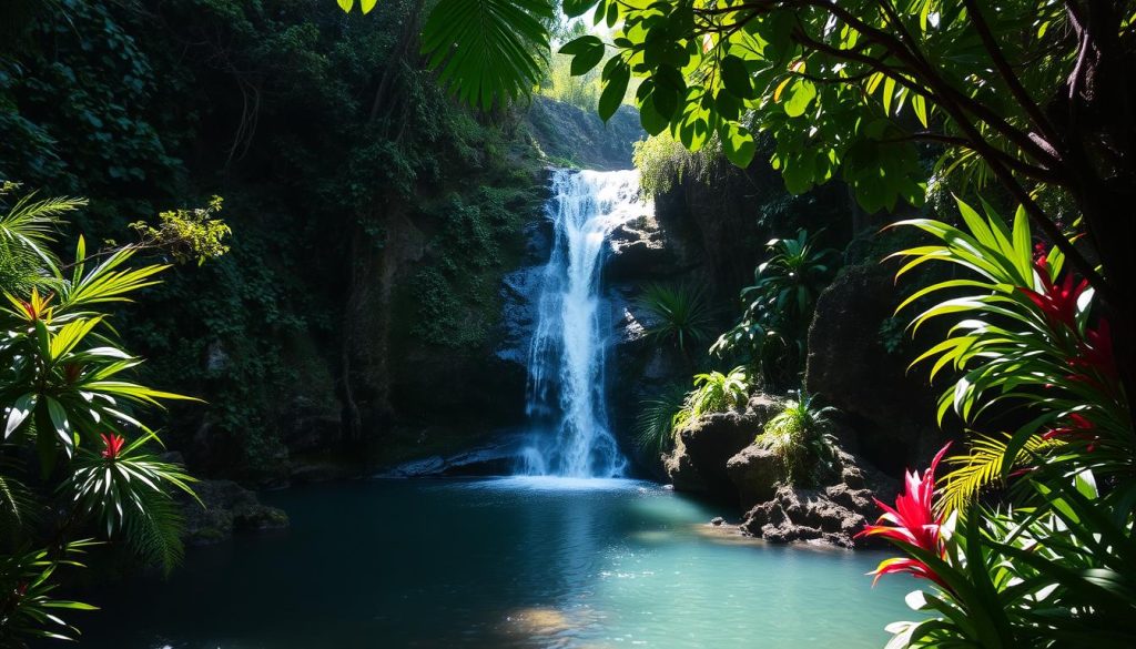 hidden waterfalls near Bathsheba hidden waterfalls near Bathsheba