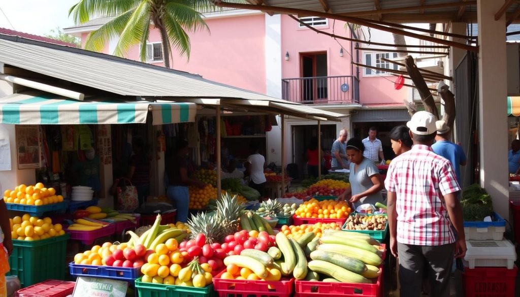 local market in Speightstown local market in Speightstown
