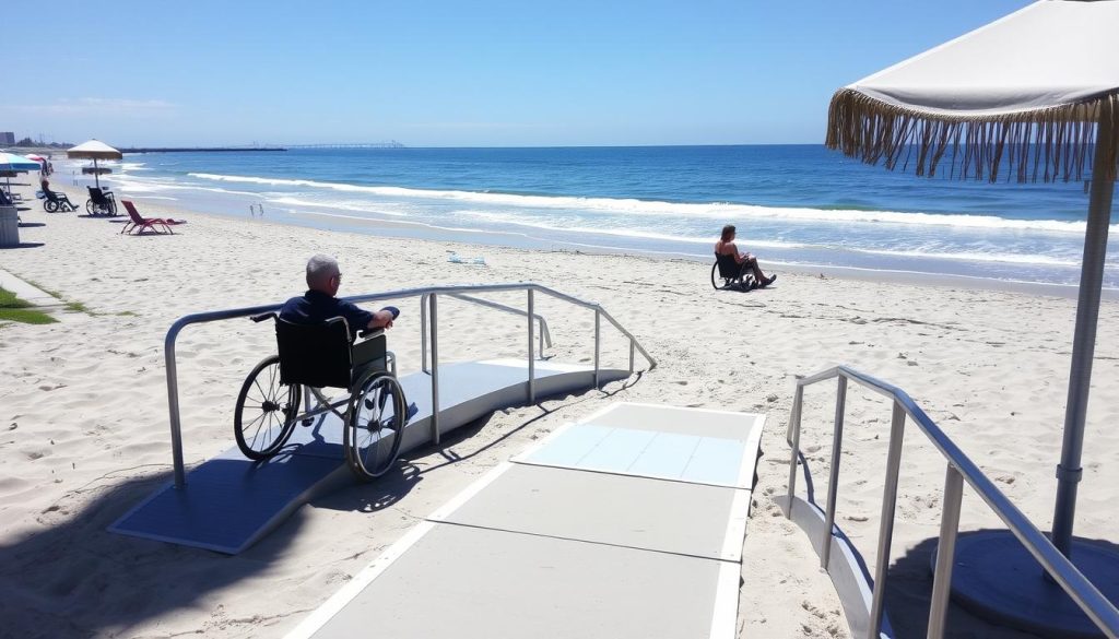 Accessible beach for handicapped individuals Accessible beach for handicapped individuals