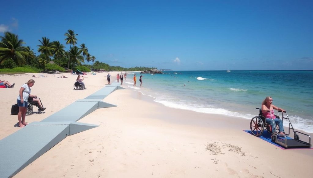 Accessible beach for handicapped individuals Accessible beach for handicapped individuals
