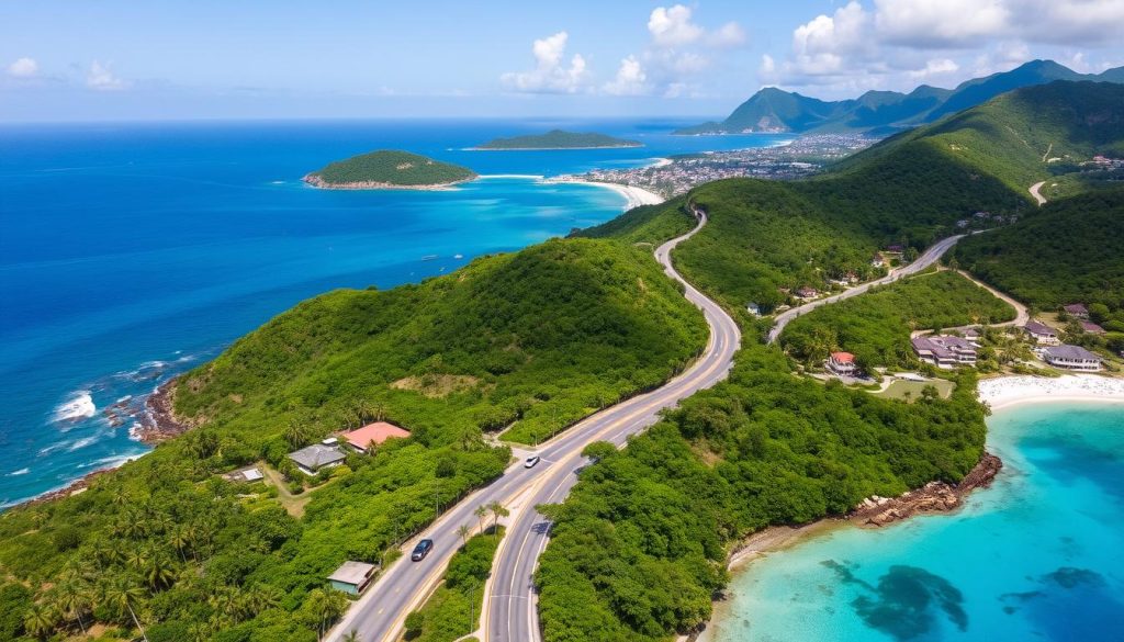 Airport to Orient Bay route Airport to Orient Bay route