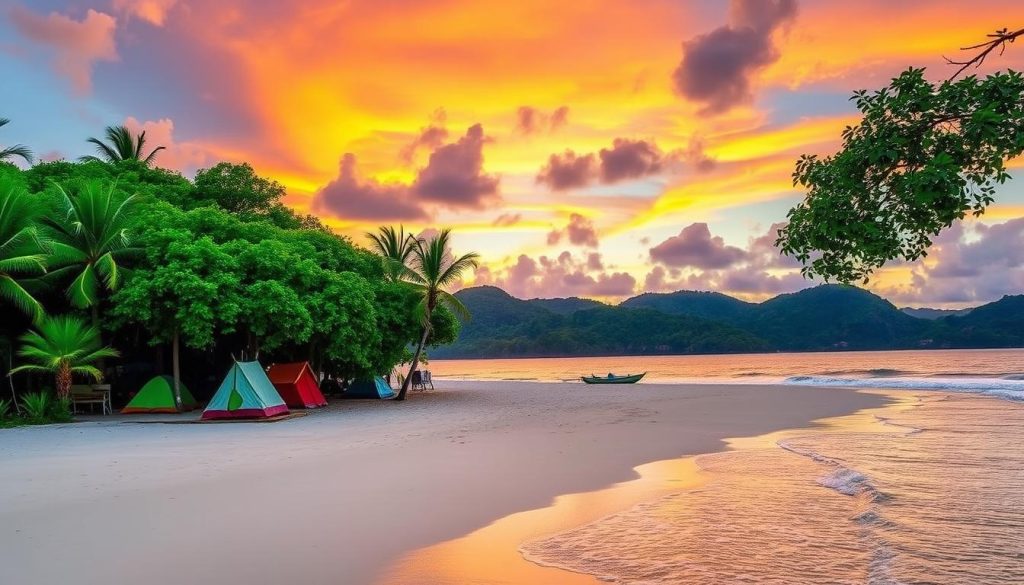 Anse de Colombier Beach camping Anse de Colombier Beach camping