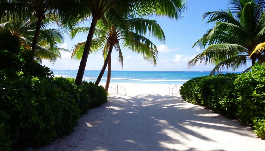 Anse de Colombier beach access Anse de Colombier beach access