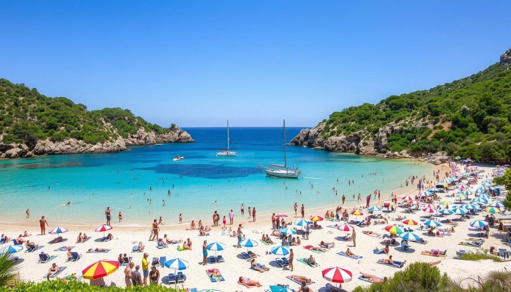 Anse de Colombier beach congestion Anse de Colombier beach congestion