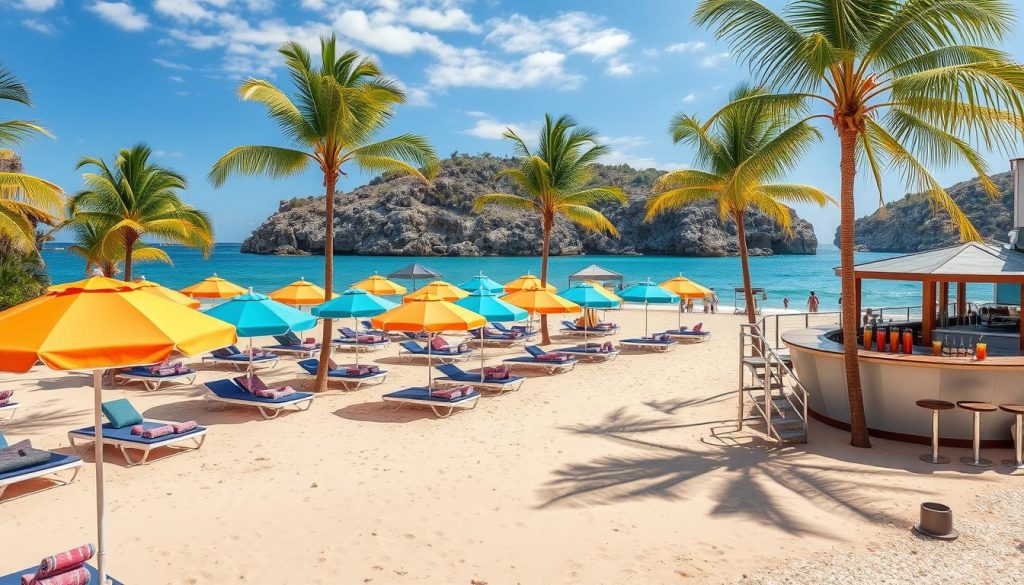 Anse de Colombier beach facilities Anse de Colombier beach facilities
