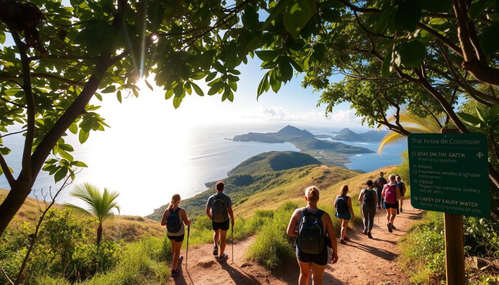 Anse de Colombier hiking guidelines Anse de Colombier hiking guidelines