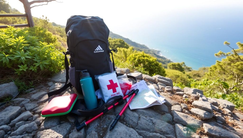 Anse de Colombier hiking safety equipment Anse de Colombier hiking safety equipment