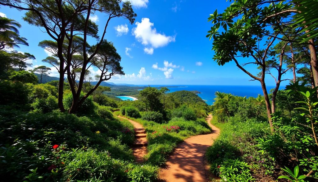 Anse de Colombier hiking trail Anse de Colombier hiking trail