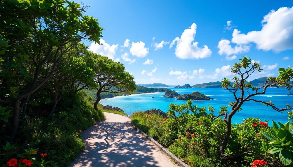 Anse de Colombier hiking trail Anse de Colombier hiking trail