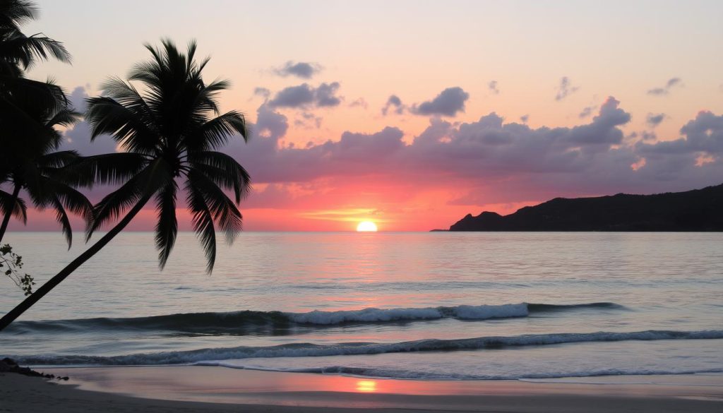 Anse de Colombier sunset Anse de Colombier sunset