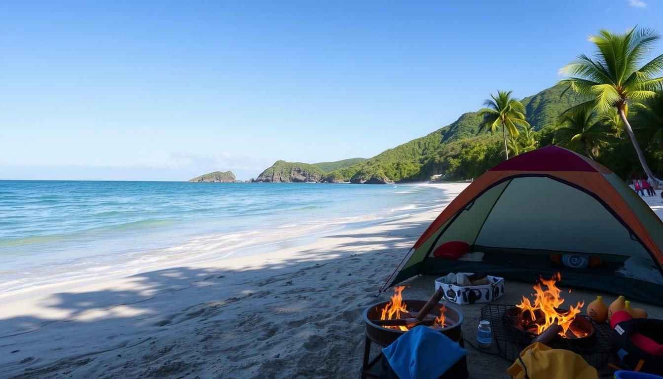 Can you camp on Anse de Colombier beach?